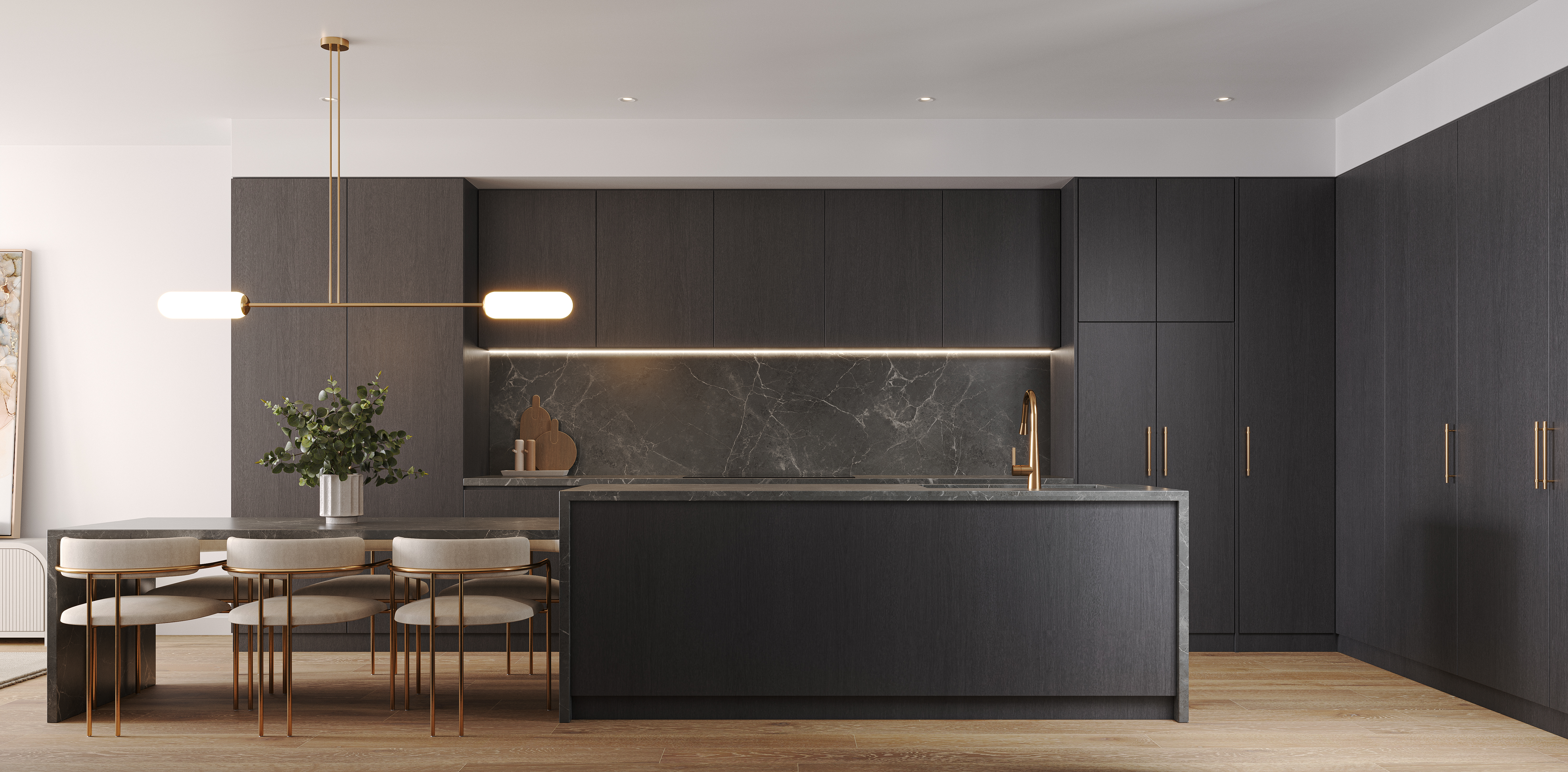 Kitchen dark scheme — CGI